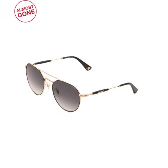 POLICE Black 55mm Aviator Sunglasses